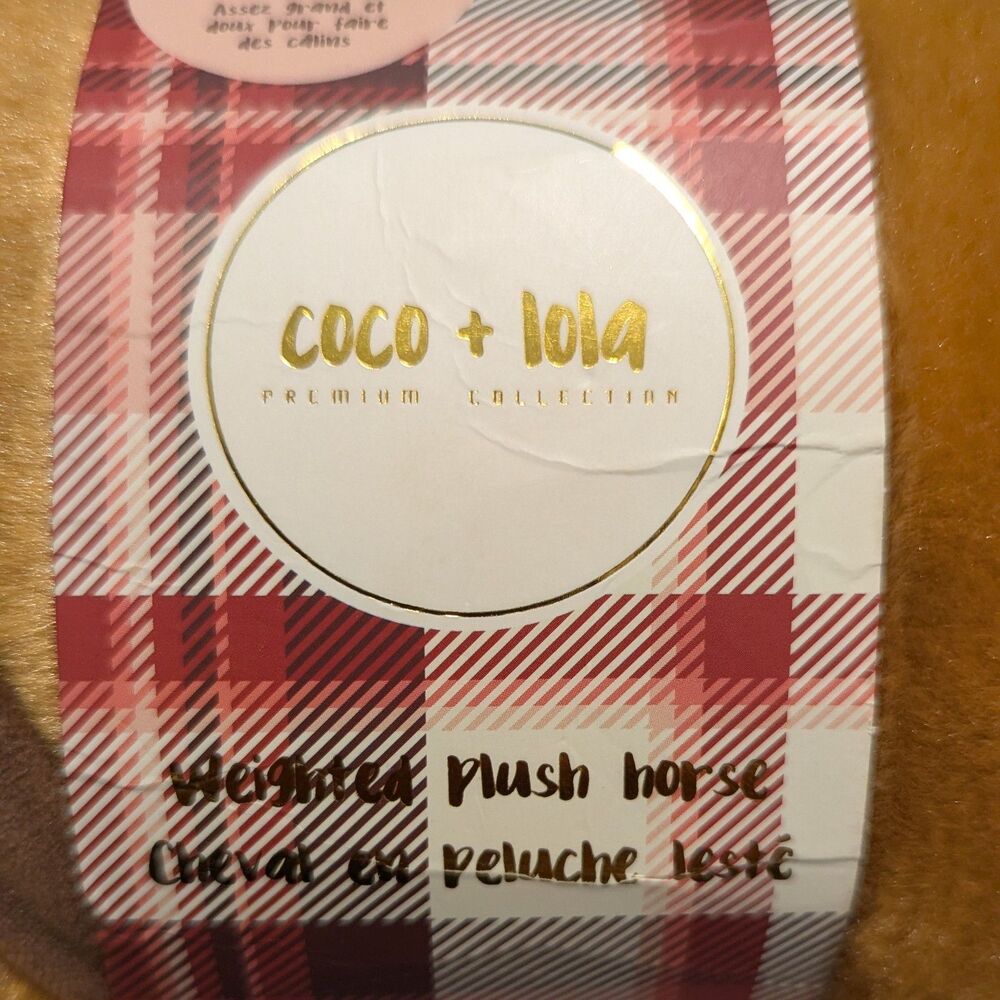 Weighted Plush Horse by Coco + Lola 2.2 lb (1kg) stuffed animal for comfort NWT - Picture 12 of 16